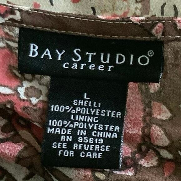 Bay Studio Women Short Sleeve Boho Hippie Fairy Midi Dress Sheer Brown Large - Picture 5 of 7